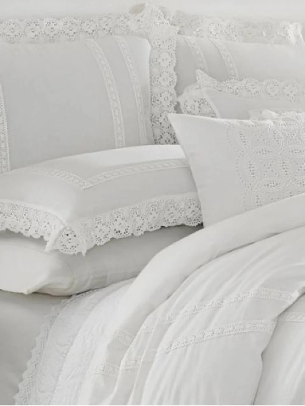 King Annabella Reversible Duvet Cover Set White - Stone Cottage: Laura Ashley